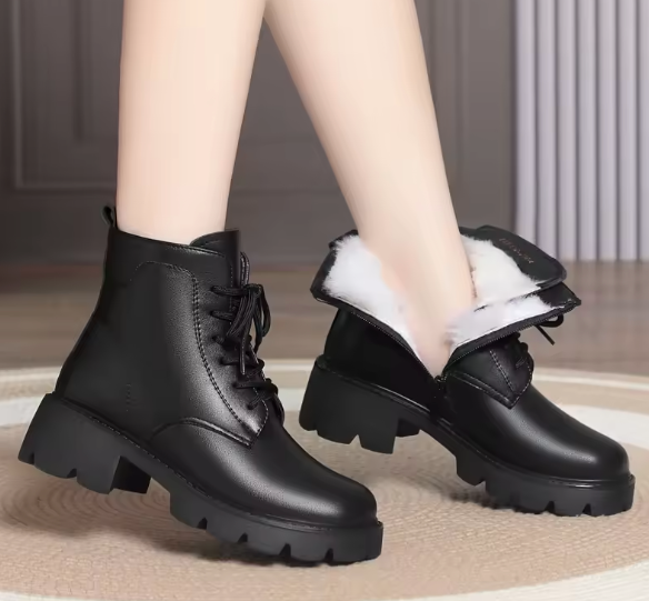 Aveline Lederstiefel mit Fellfutter