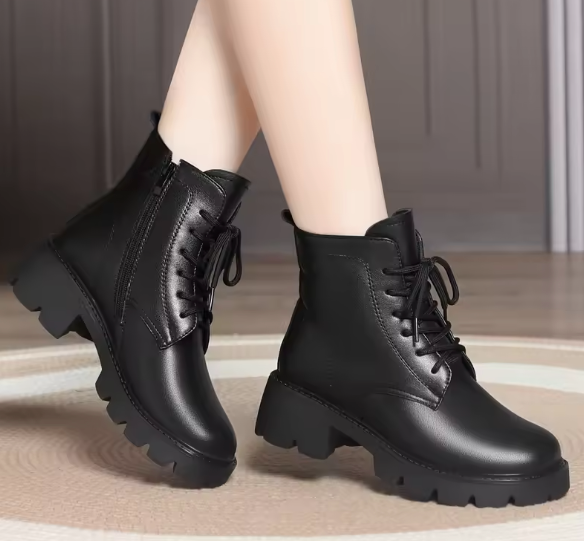 Aveline Lederstiefel mit Fellfutter