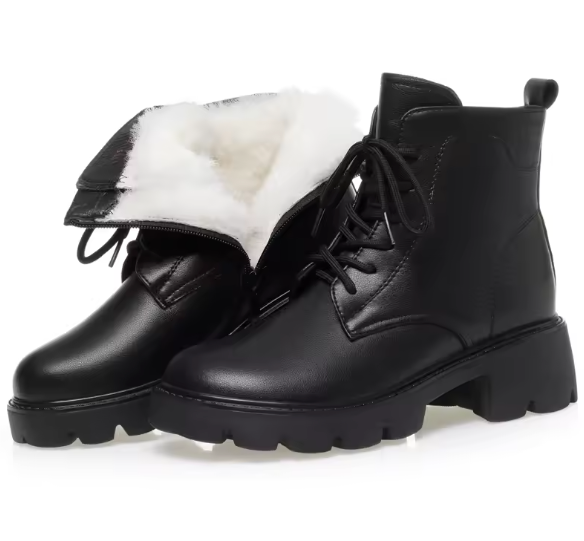 Aveline Lederstiefel mit Fellfutter