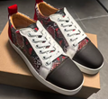 Red & Black Snakeskin Sneakers