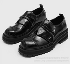 Double-Layer Derby Shoes mit Chunky-Sohle