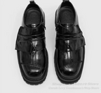 Double-Layer Derby Shoes mit Chunky-Sohle