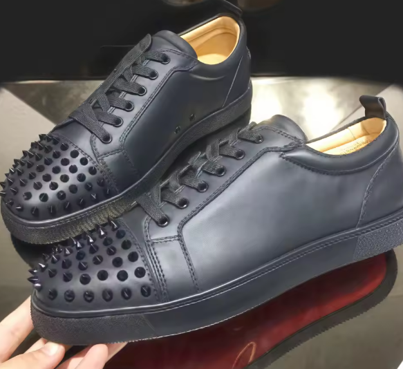 Studded Leather Sneakers